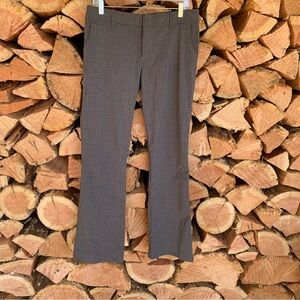 Vintage Y2K Women’s Size 7 Super Low Rise Grey Pinstripe Flare Leg Volcom Skater